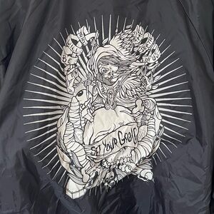 Set your goals button up windbreaker